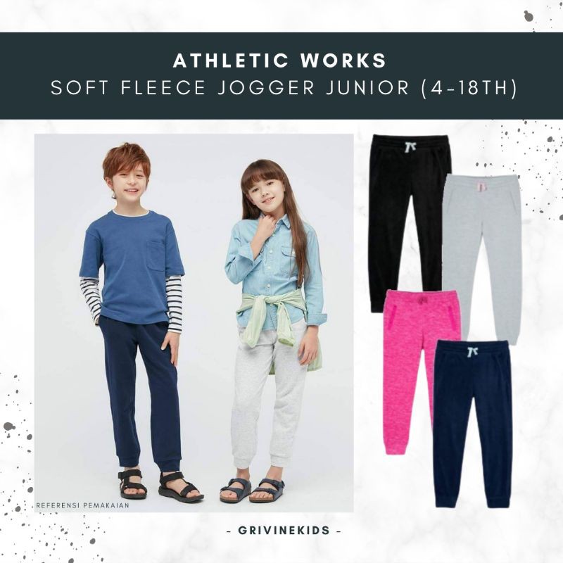 Celana Jogger Anak Laki- Laki Perempuan Joggerpants Athletic Works Girls