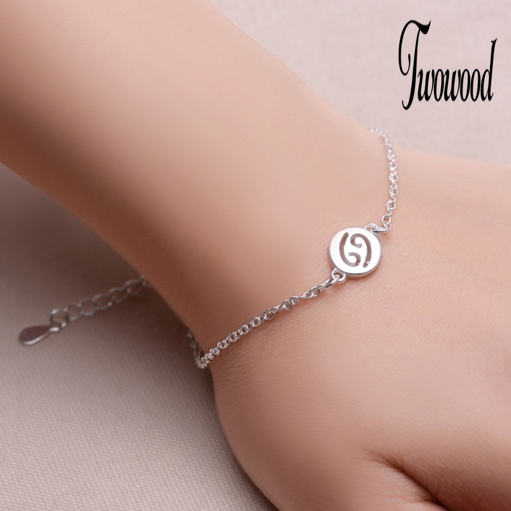 Gelang Cuff Desain 12 Zodiak Untuk Wanita