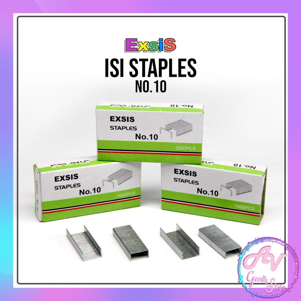 

isi staples / isi jepretan / ISI STAPLES NO 10 EXSIS / ISI STAPLES NO 3 EXSIS