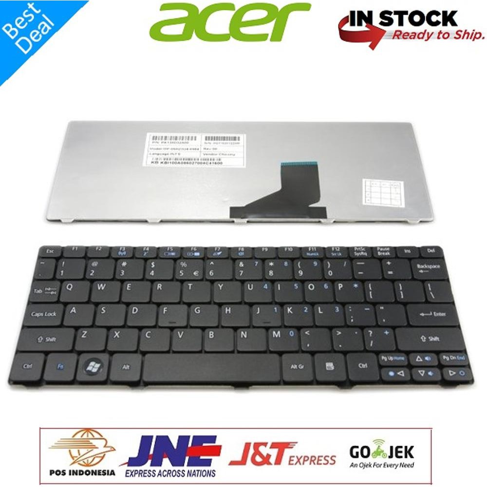 Keyboard Acer Aspire One Happy 532h D255 D257 D260 D270 522 Hitam