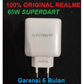 Realme Adaptor Kepala Charger 65W SUPERDART Fast Charging Original
