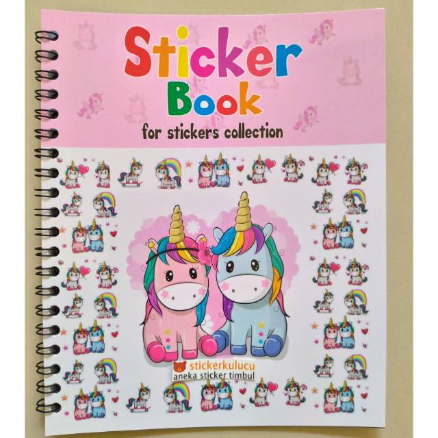 Buku Stiker Unicorn / Sticker Book / Album Sticker Anak