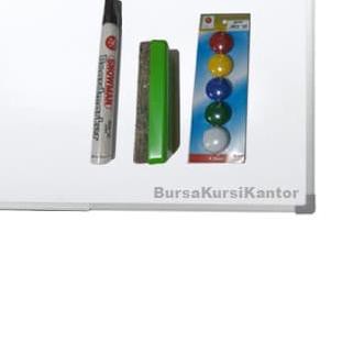 

✾ Whiteboard Keiko Gantung 45x60+SPIDOL Hitam+Hapusan+Magnet ❇