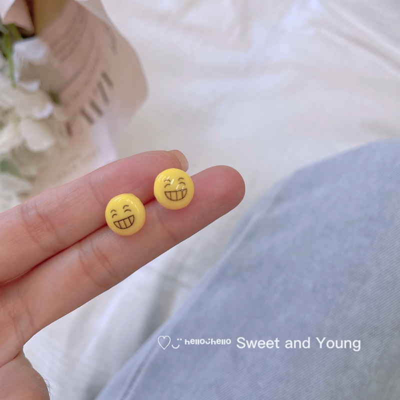 Candy Jewelry Cute Earrings Cartoon Smiley Emoji Earring Fashion Ear Studs for Women and Girls