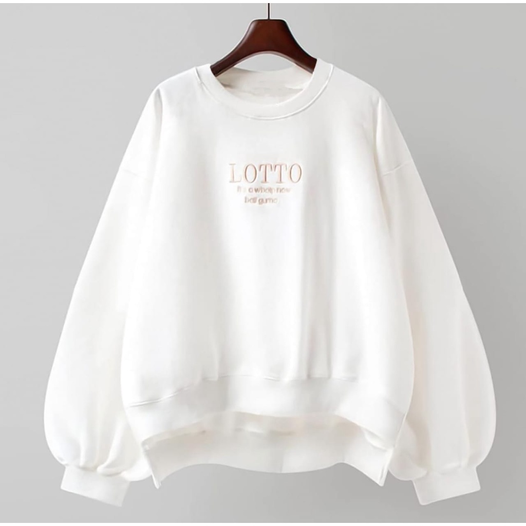 BORDIER !! SWEATER WANITA - LOTTO CREWNECK SWEATER - SWEATSHIRT SWEATER OVERSIZE