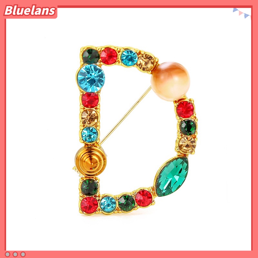 Bluelans Brooch Exquisite Beautiful Colorful Letter Brooch Pin