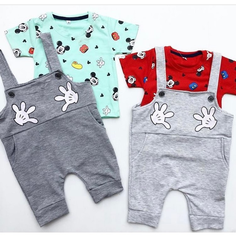 ZOO Overall Baju Setelan Kemeja Celana Pergi Jalan Fashion Anak Bayi Cowok Laki Murah Import impor timber