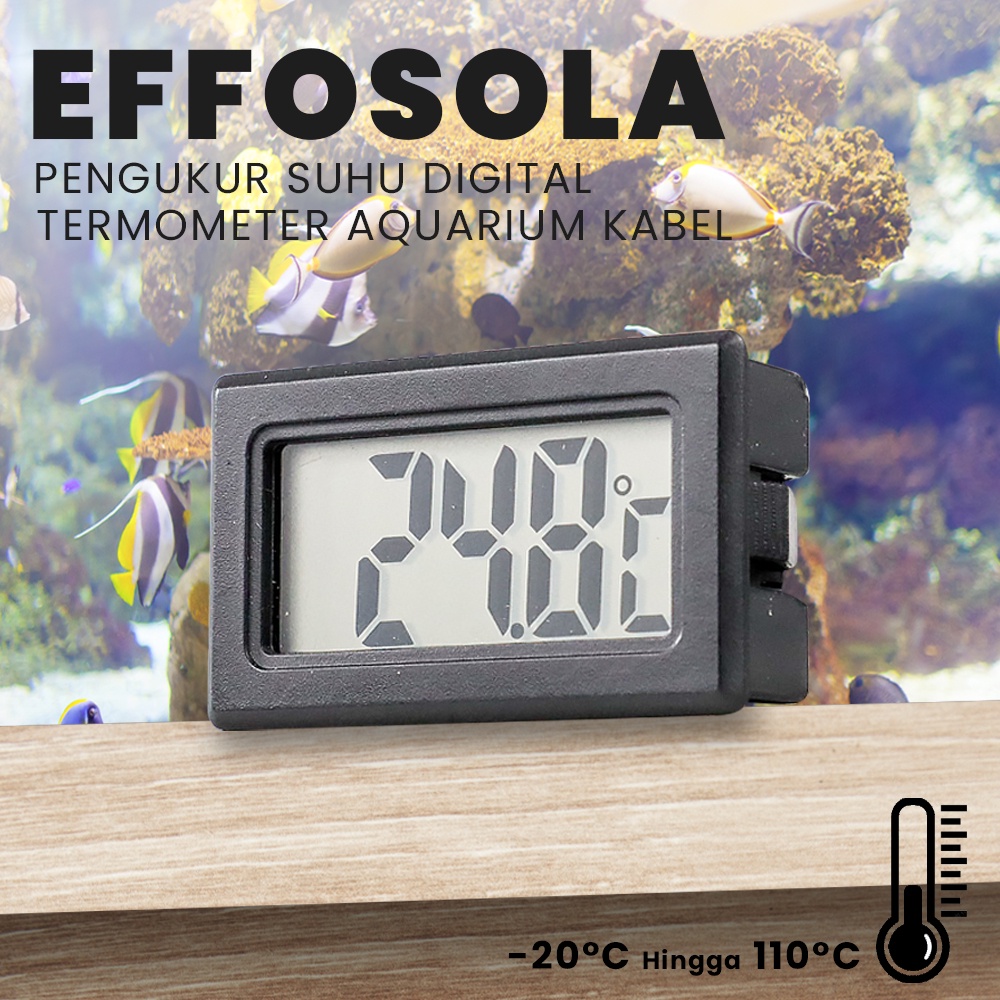 Pengukur Suhu Digital Termometer Aquarium dengan Kabel 1M - TPM-10