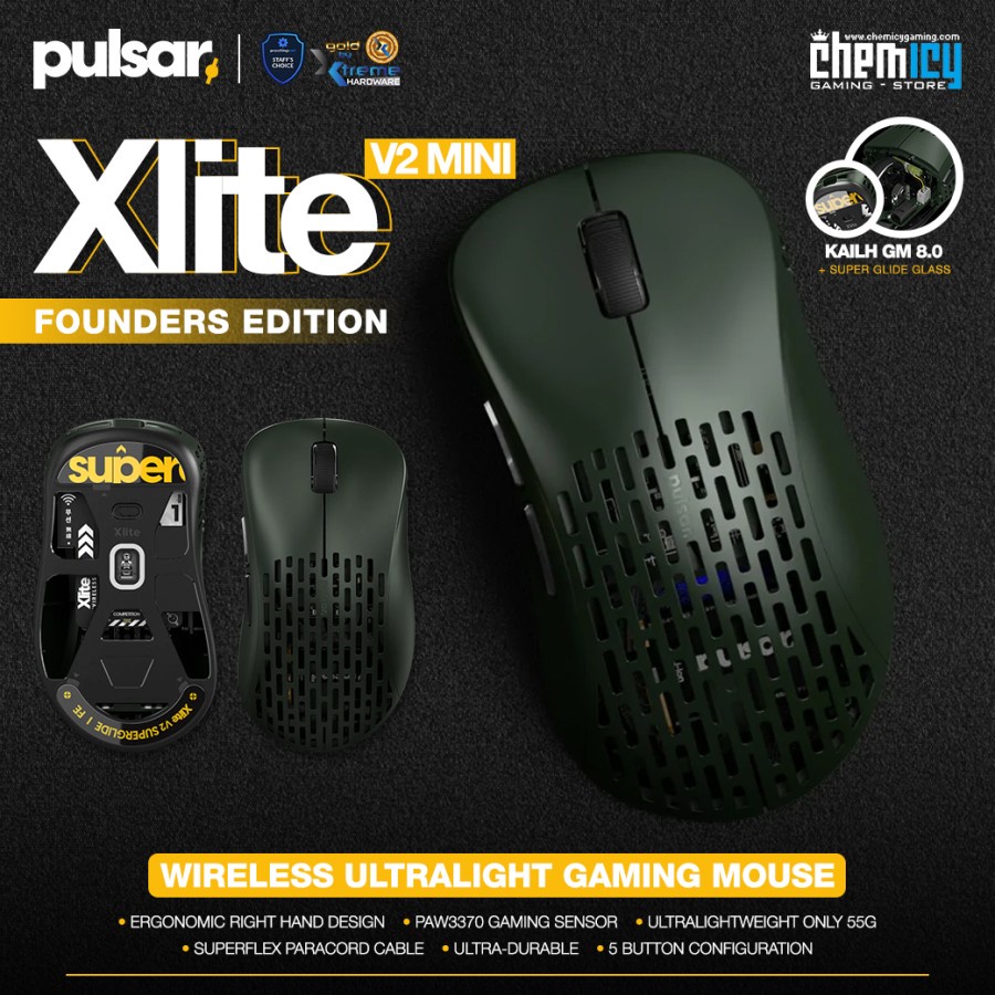 Pulsar XLITE V2 Mini FE Founders Edition 55g Wireless Gaming Mouse