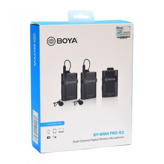 Boya BY-WM4 Pro K2 Universal Wireless Microphone Camera &amp;Smartphone