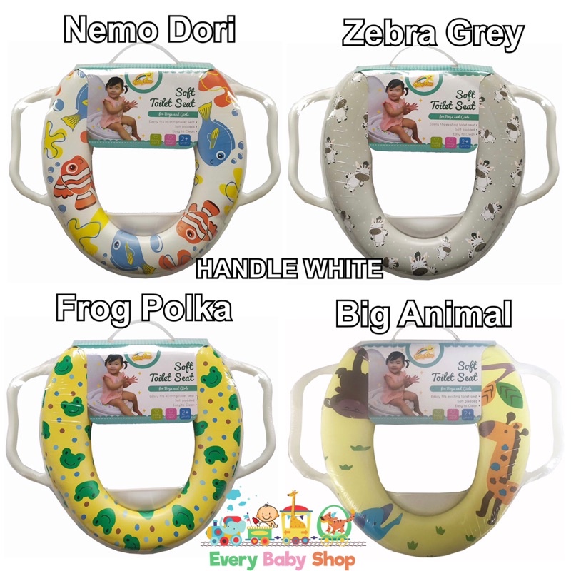 FL059 BABY FLOW SOFT POTTY TOILET SEAT RING CLOSET WITH HANDLE Alas Dudukan Portable Training Anak