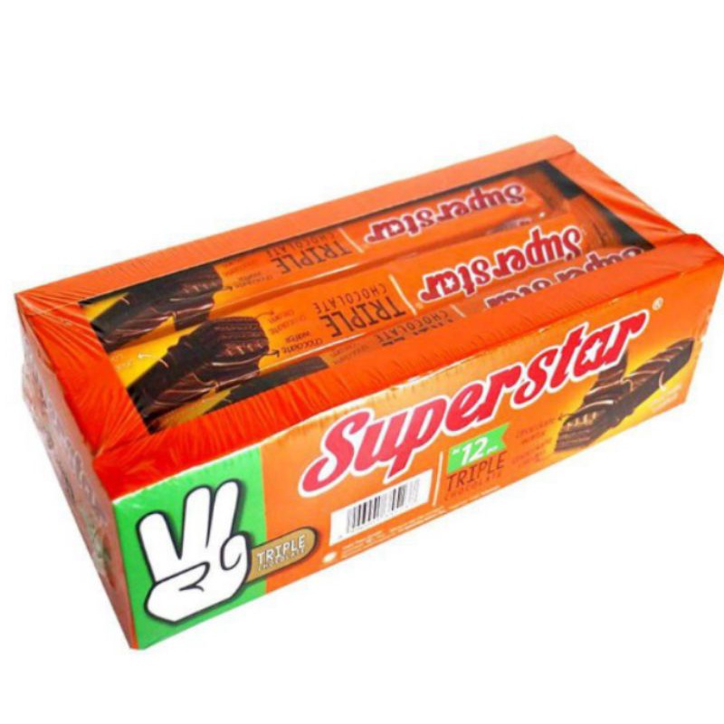 

BOX - Makanan anak Snack wafer coklat Super star Mayora SUPERSTAR