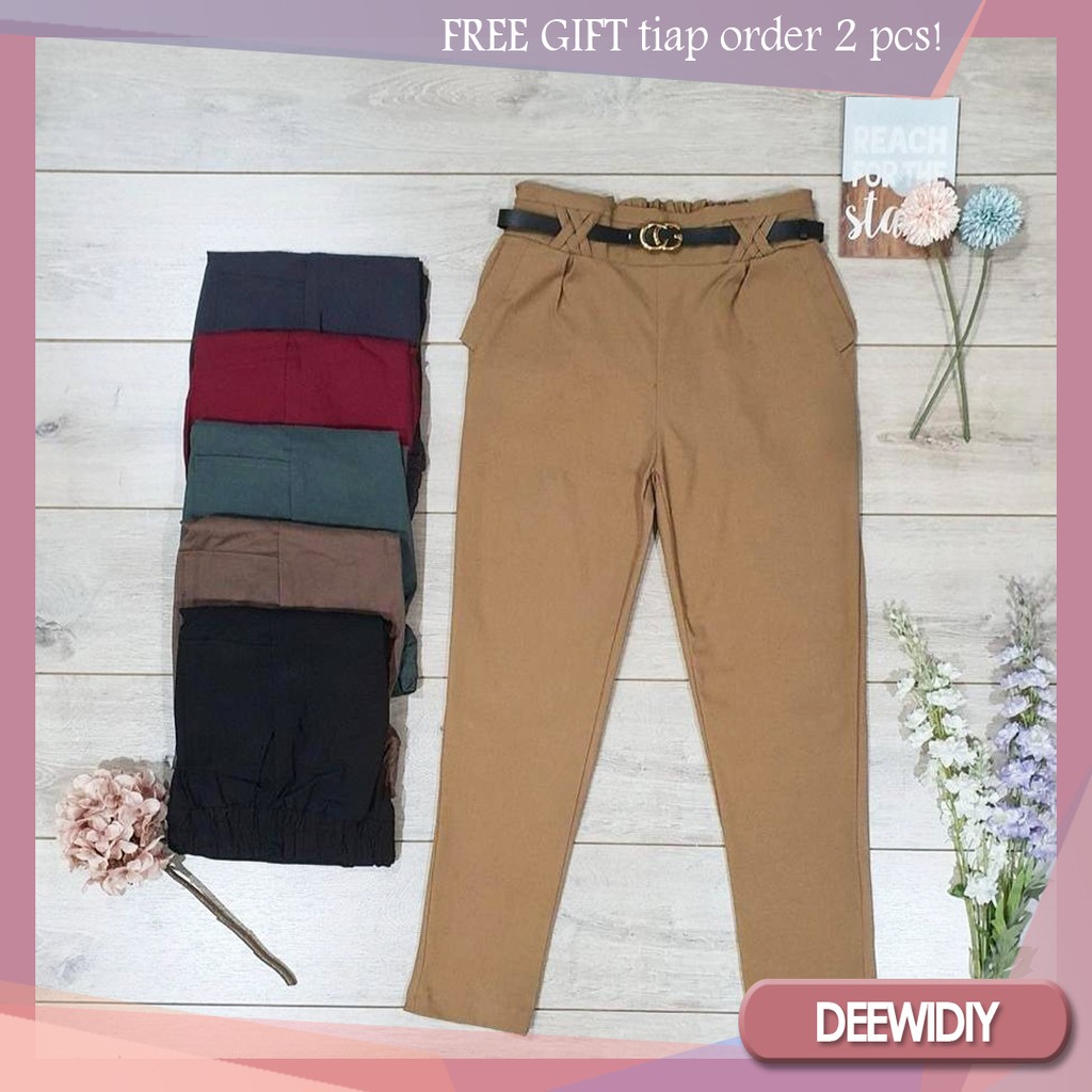 CELANA PANJANG KERJA WANITA HARGA TERJANGKAU - CLAUDIA PANTS DEEWIDIY