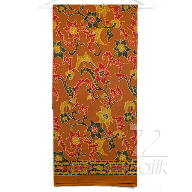 KAIN BATIK PREMIUM Bahan Katun Motif Kembang Warna Coklat Cokelat Choklat 723987 Cap 72 Jarik Jarit Samping Kebat Panjang Batik Katun Modern Premium Bahan Seragam Batik Pernikahan Kantor Keluarga Murah Kamen Jadi Batik Bali Lembaran