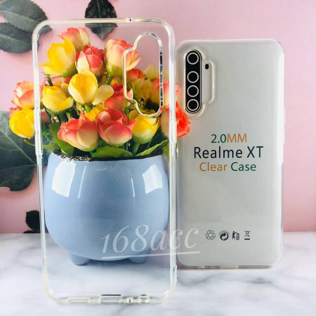 Silikon Jelly Soft Case Bening Realme XT Softcase Anti Crack Premium bahan tebal