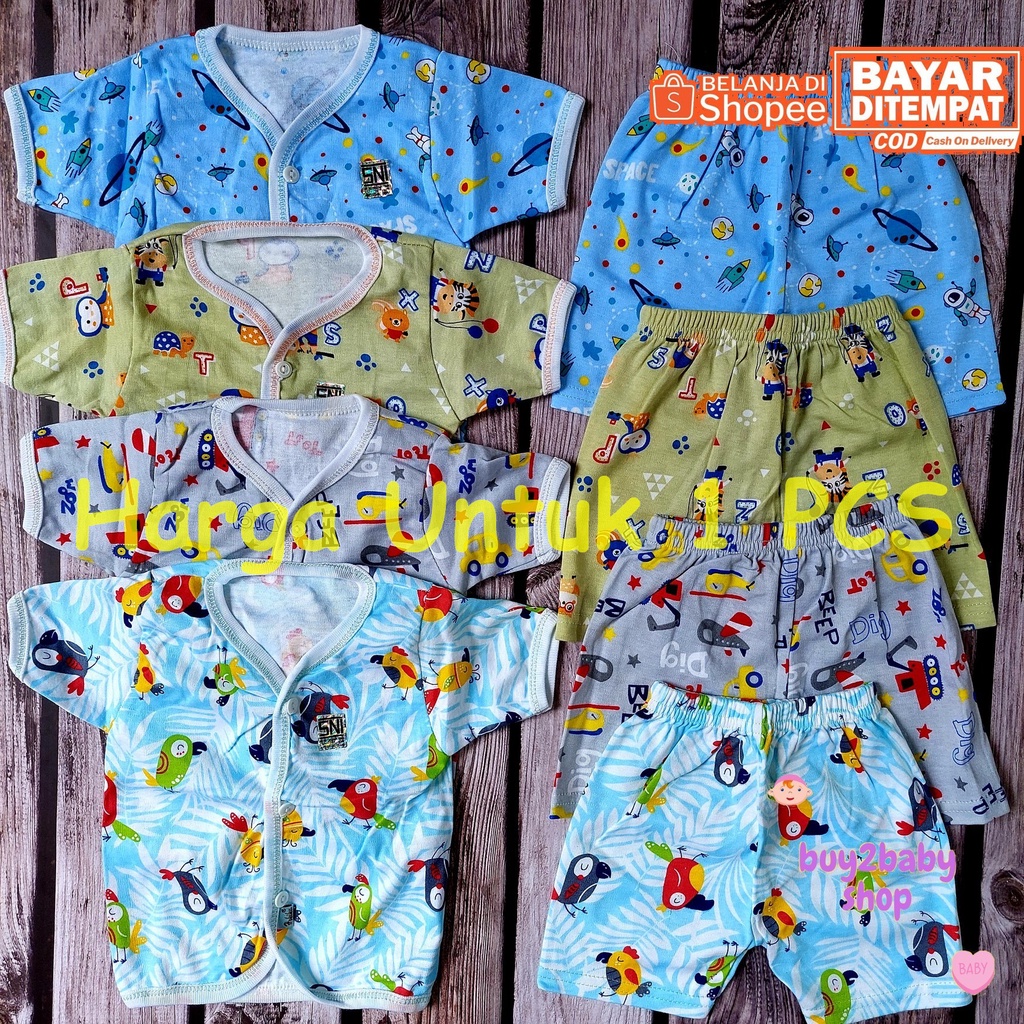 Setelan piyama celana pendek bayi Baby Boy Series Hokiku 0-3 Bulan 1 PCS