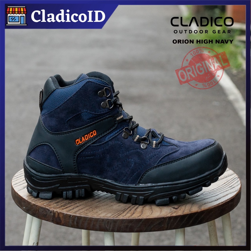 CLADICO Safety Orion Boot Tinggi Sefty Ujung Besi Sepatu Pria High Quality Premium Sol Karet Mentah Anti Slip tidak Licin Kerja Lapangan Proyek Haiking Mendaki Gunung Outdoor