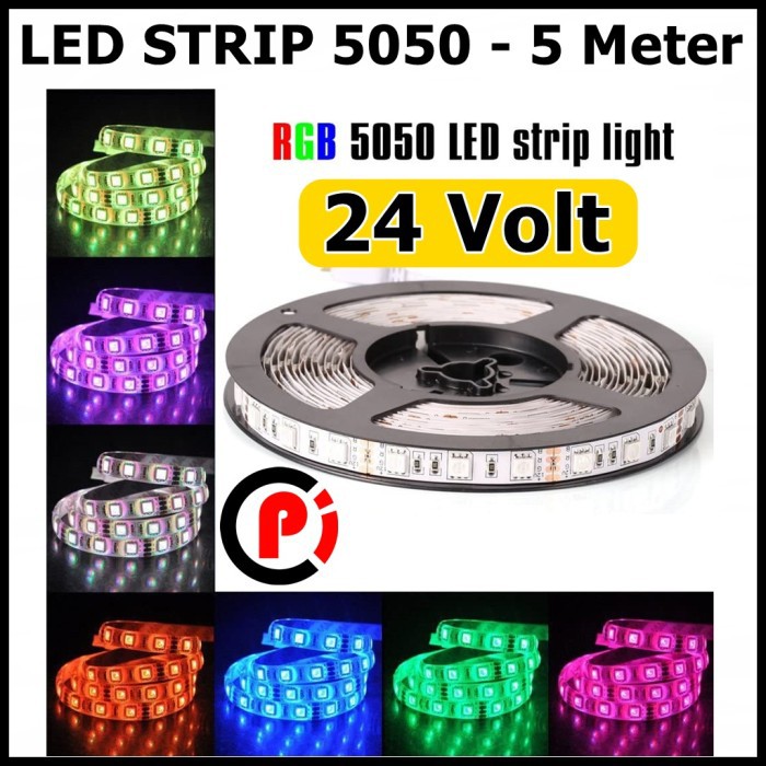 Led Strip RGB 5050 24V Waterproof 300Led 5Meter 1roll Outdoor IP44