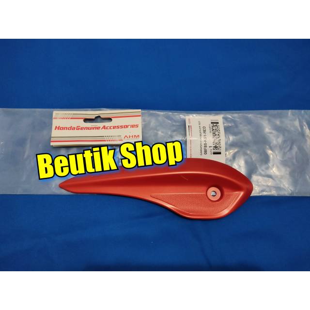TUTUP KNALPOT COVER LAPISAN KNALPOT BEAT POP MERAH ORIGINAL ORI
