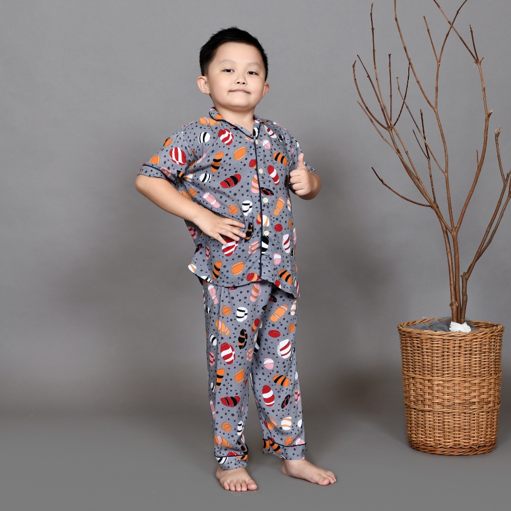 Nyenyak Piyama Anak Rayon 1 - 2 Tahun / Setelan Baju Tidur Rayon