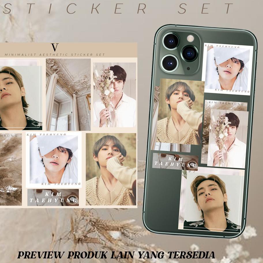 

♥@♥ [READY] BTS Aesthetic Boyfriend Material Deco Tumblr Case Sticker Set BANGTAN DIY Fanart Stiker