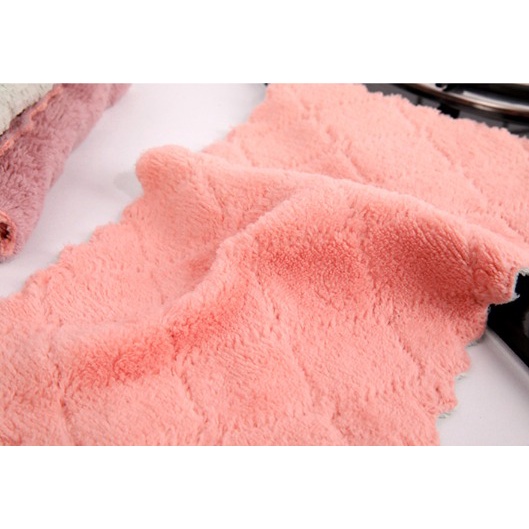 ✅ COD KUMA Kain Lap Piring Anti Minyak Bahan Coral Fleece