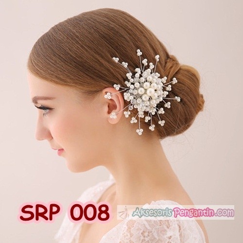 [SIAP KIRIM] WEDDING HAIRPIECE AKSESORIS SANGGUL PENGANTIN WANITA SRP008