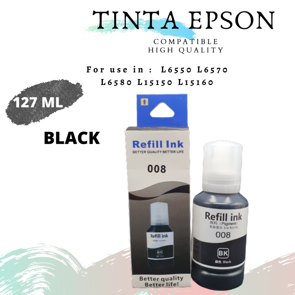 TINTA EPSON 008 L6550 L6570 L6580 L15150 L15160 Compatible 1 PAKET 4 WARNA