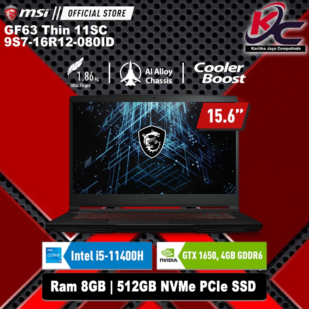 MSI GF63 9S7-16R12-080 I5-11400H