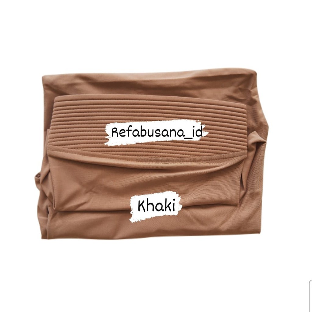 Jilbab Instan Kerudung Instan Jilbab Bergo Jersey Premium Sarah-Khaki