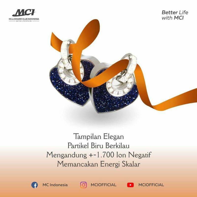 kalung kesehatan biocarbon heart blue/kalung kesehatan mci/kalung kesehatan original