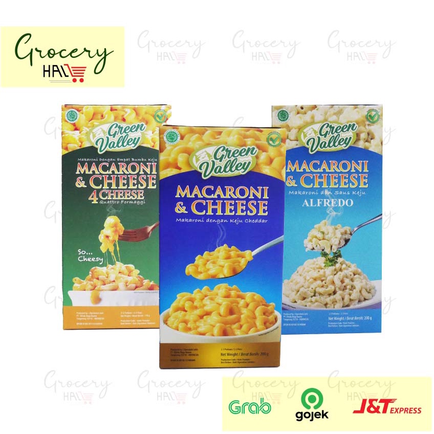 

GREEN VALLEY MAC AND CHEESE 200 GRAM ( MACARONI ORIGINAL | ALFREDO | CHILLI )