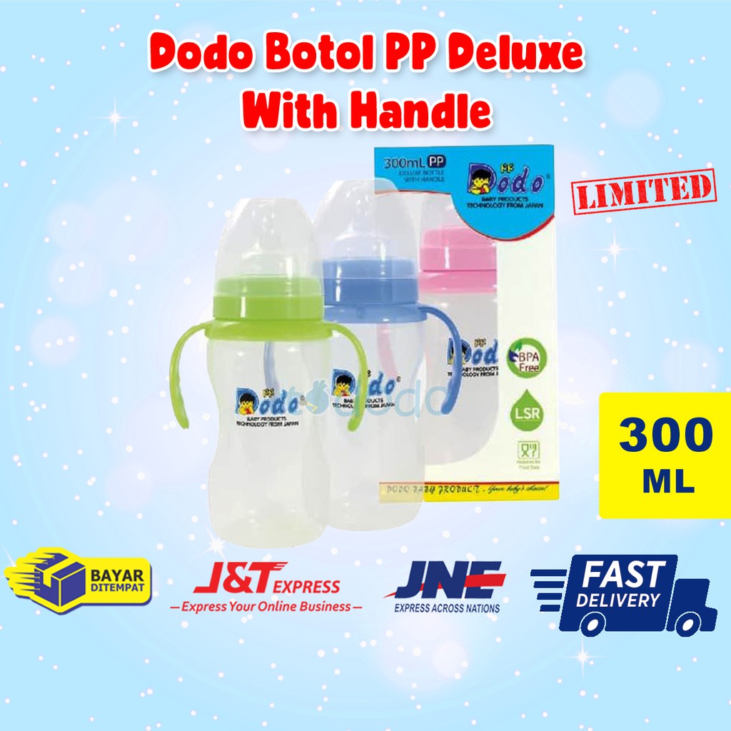 Dodo Botol PP Deluxe With Handle 300 ml / Botol Susu