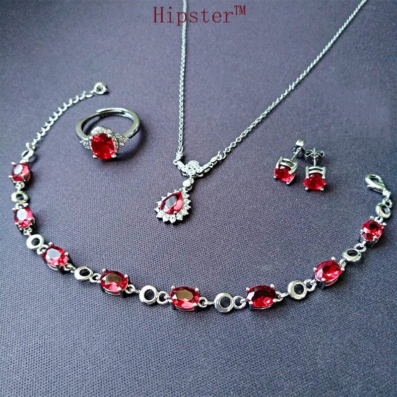 New Hot Selling Fashion Ruby the Crystal Set Five-Piece Set