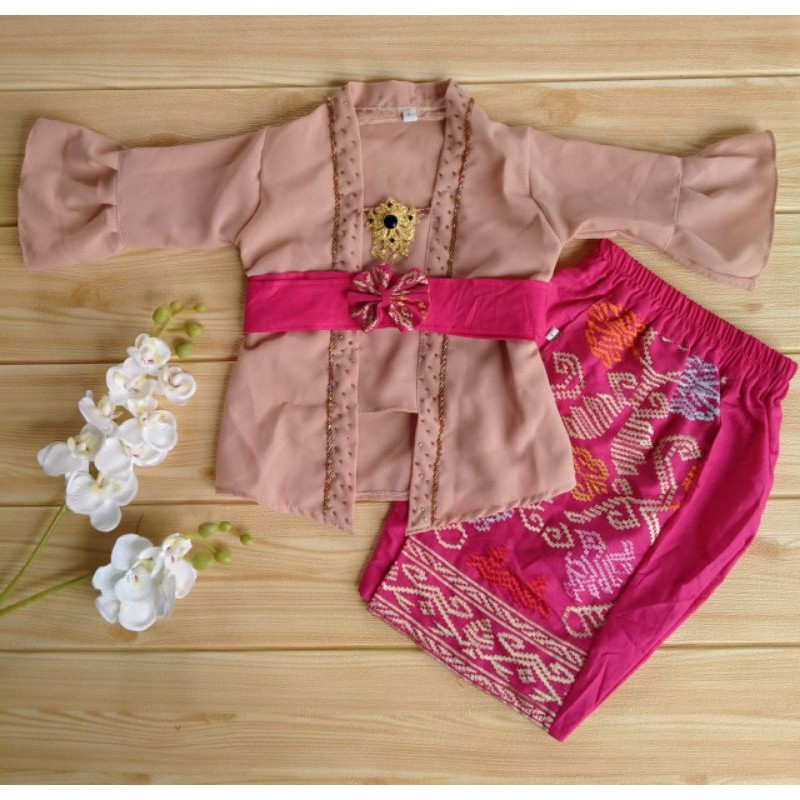 0-1 tahun FREE BANDANA SET KEBAYA TROMPET PAYET+KAMEN BORDIR ANAK