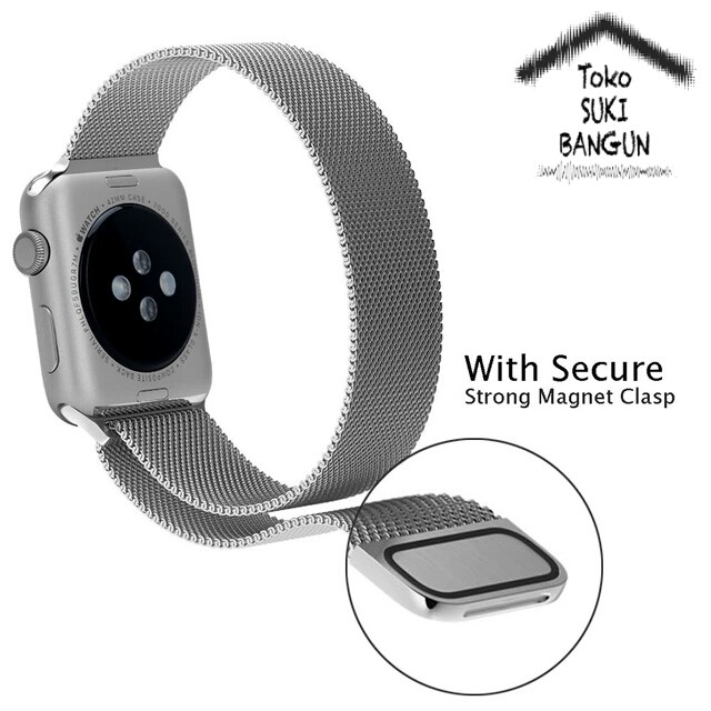 Strap Apple Watch Series Ultra 8 7 6 5 4 3 2 1 49mm 45mm 44mm 42mm TALI JAM Magnet Milanese Stainless Steel