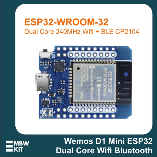 Jual WEMOS D1 Mini ESP32 Minikit Dual Core 240MHz WiFi Bluetooth ...