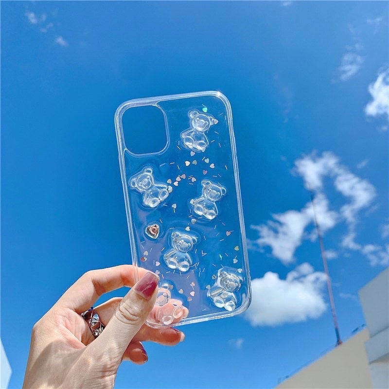 Bears Case 3D ALL PHONE TYPES Oppo A95 Reno 6 5 4 Vivo V23 Y15s X70 pro Samsung a32 a52 a72 M11 A22 m22 m32 m62 Xiaomi Redmi Note 6 7 8 9 10 Realme Iphone 13 12 max