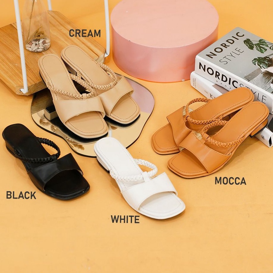 sandal heels wanita hak murah terbaru kekinian cantik 2021 A5