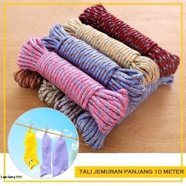 READY BANDUNG TALI JEMURAN NYLON 10 METER Tali Jemuran Nylon 10 Meter TALI JEMURAN BAJU TALI JEMURAN PAKAIAN SIMPLE DAN KUAT TALI JEMURAN