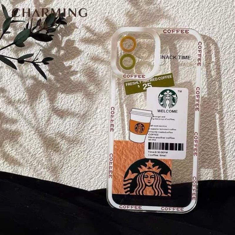 Soft Case Motif STARBUCKS IPHONE 6 6G 6S 7 8 6+ 6S+ 7+ 8+ X XR XS MAX 11 11PRO 11PROMAX 12 12PRO 12PROMAX 13 13PRO 13PROMAX PRO MAX PLUS Clearcase TPU Lens Protect Casing Pelindung Kamera Transparan