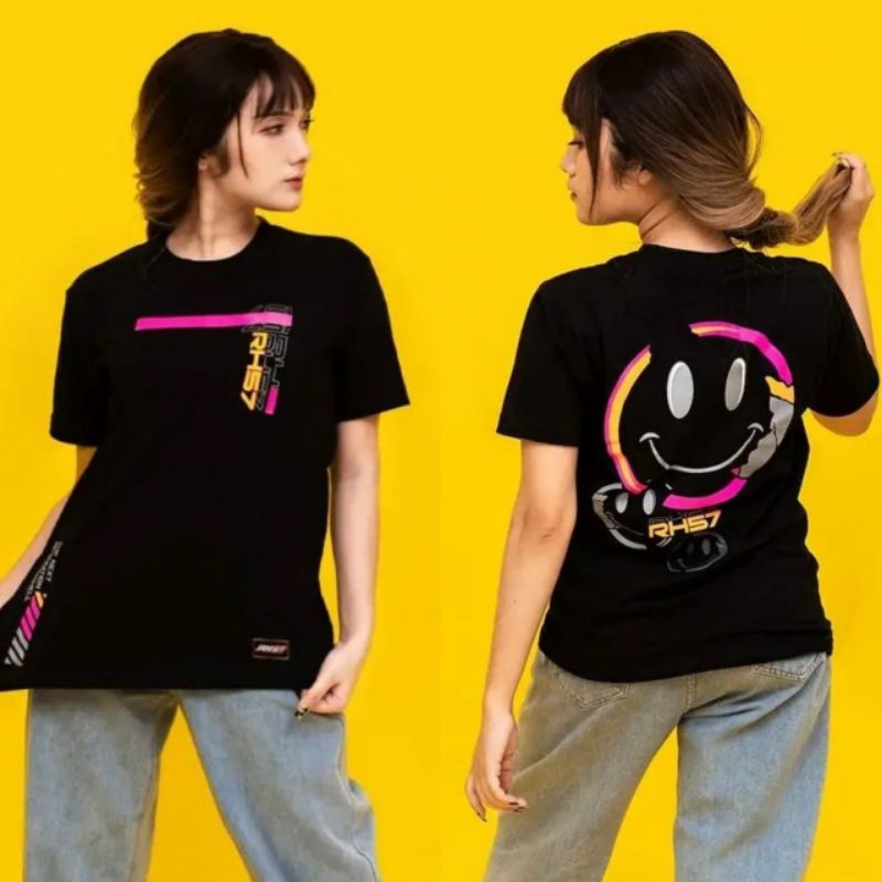 Kaos Racing Hell Motif Smile Hitam Untuk Pria&Wanita Termurah Berkualitas