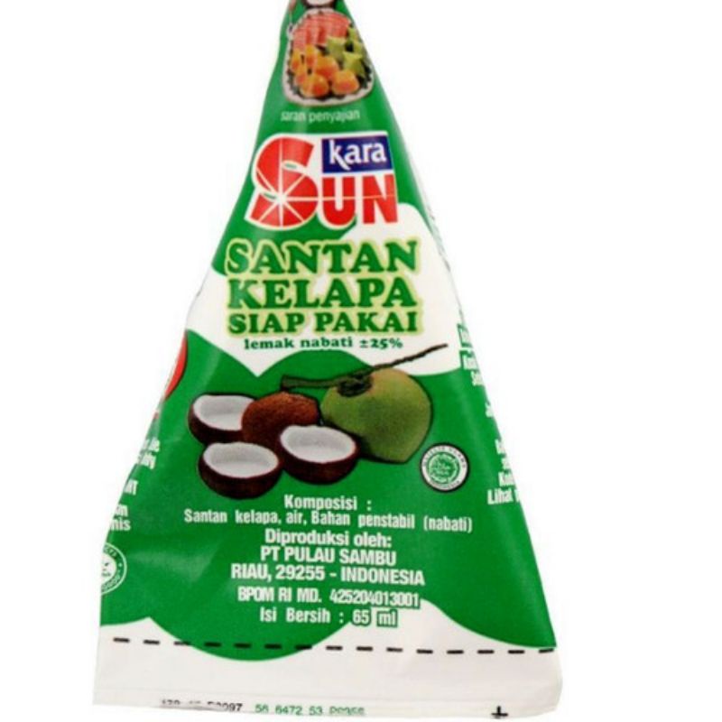 

Santan kelapa Sun kara 65ml segitiga