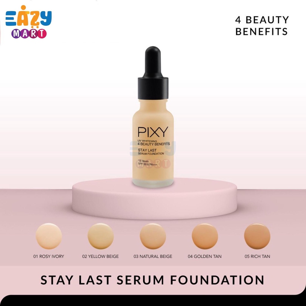 Pixy UV Whitening Stay Last Serum Foundation