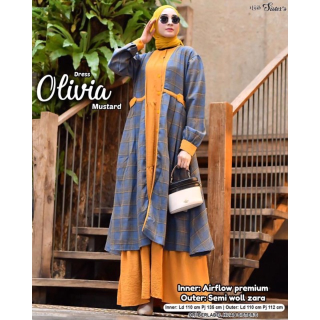 OLIVIA DRESS ORI BY HIJAB SISTERS BERLEBEL // LD 110