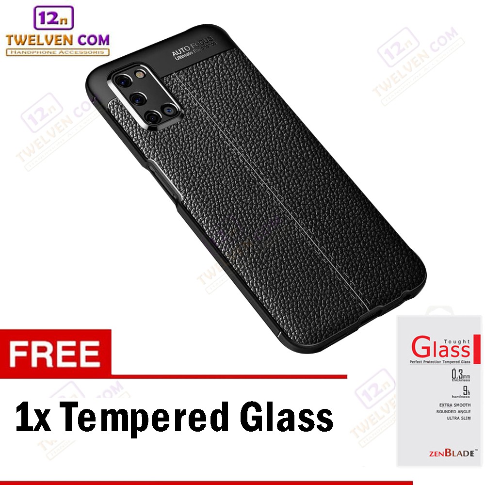 Case Auto Focus Softcase Casing for Oppo A72 - Hitam + Free Tempered Glass