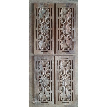 ornamen ukiran bagus angin angin ventilasi rumah kayu jato Jepara isi 4 pcs