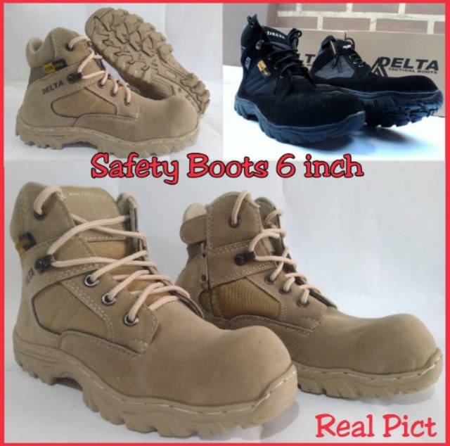 SEPATU GUNUNG PDL SAFETY BOOTS Touring Hiking Camping 6 8 inch