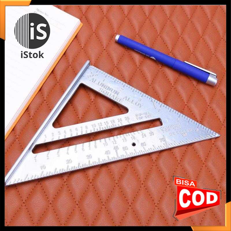 

Taffware Penggaris Siku Mistar Triangle Ruler Aluminium - VK18 - Penggaris & Stensil