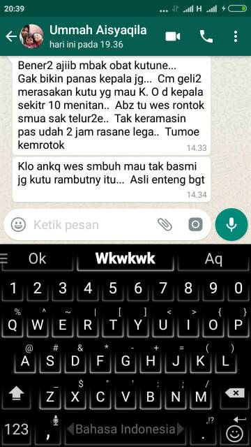 Obat Pembasmi Kutu Rambut Ampuh dan Telur Kutu Mati Cap Tiga Jempol 100ml